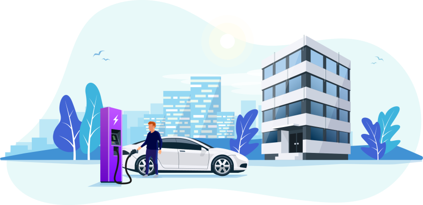 Infrastructure collective de recharge de véhicules électriques en copropriété